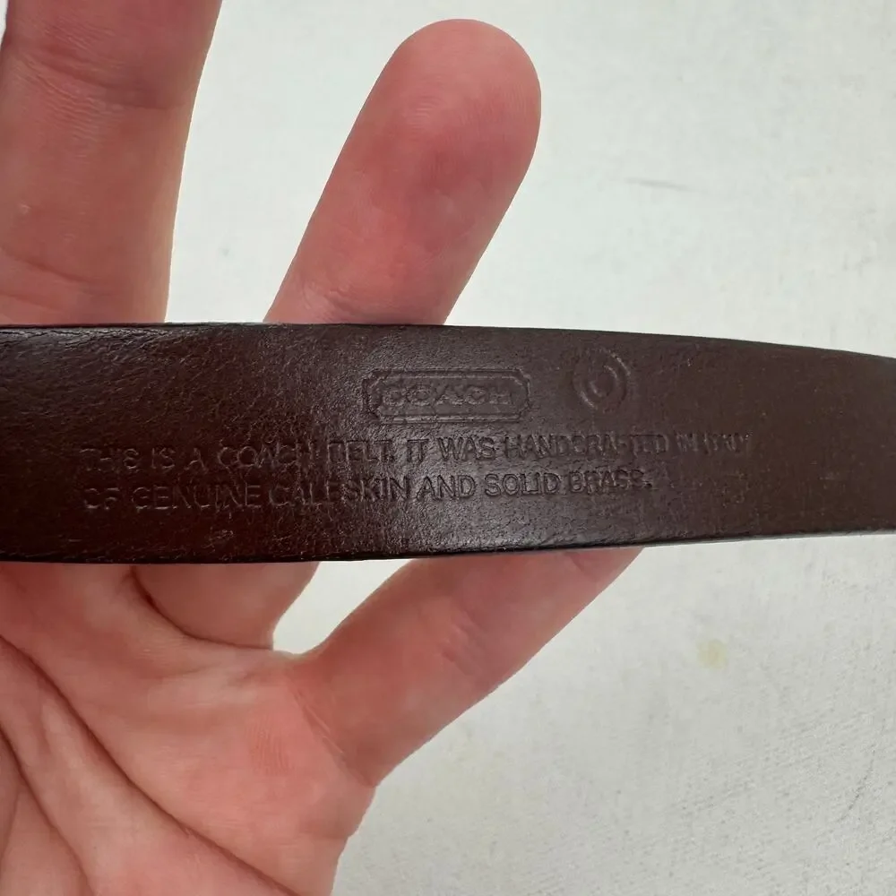 Coach Black Leather Belt